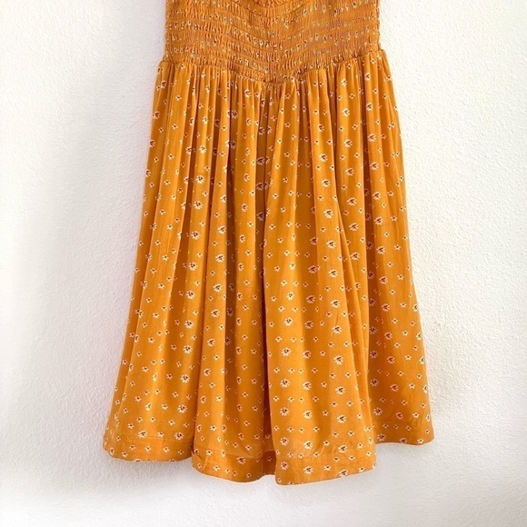 Free People Walking Through My Dreams Smocked Cutout Boho Mini Dress XS - Picture 11 of 16